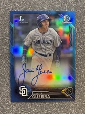 Javier Javy Guerra 2016 Bowman Chrome Blue Refractor On-Card AUTO /150