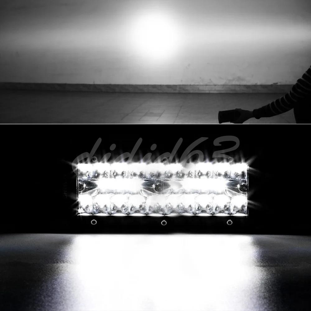 2pcs 7"inch LED Work Light Bar Flood Spot Offroad Fog Lamp For 4WD ATV SUV Truck - Thumbnail 4