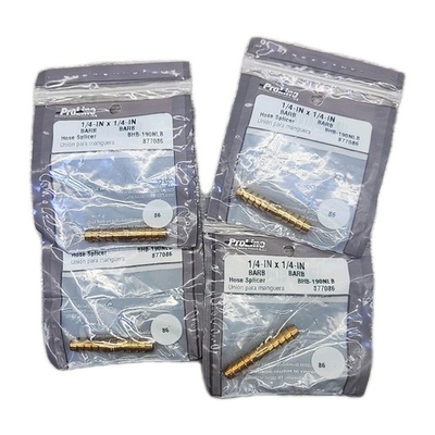 #ad #ad Single Proline Brass Barb 877086 1 4quot; x 1 4quot; BHB 190NLB Hose Splicer 4Pack 115 $10.40