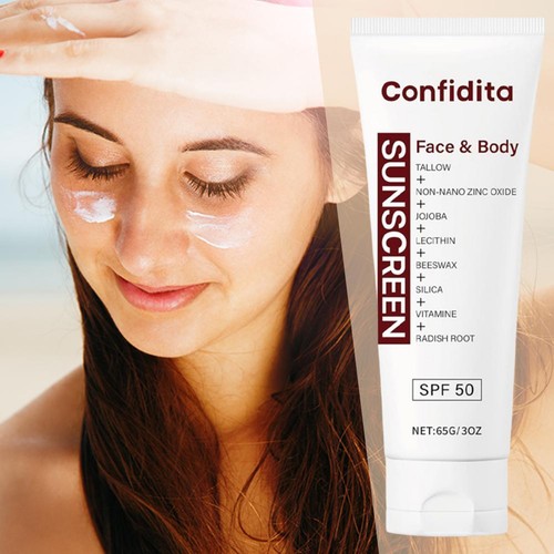 Confidita's Tallow Sunscreen SPF 50, Organic Natural Tallow Sunscreen, Clean Y0