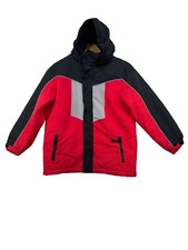 Roebuck  Co. Youth Hooded Jacket Size S Red/Black Polyester