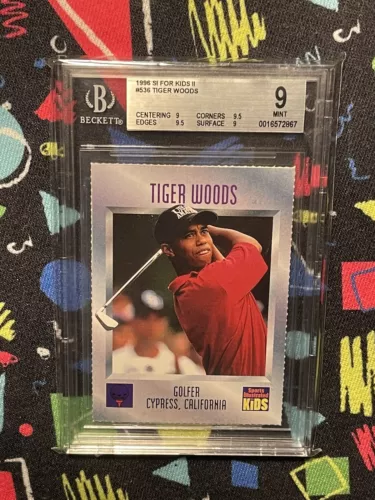 1996 Sports Illustrated Tiger Woods SI For Kids #536 RC Rookie BGS 9 - 9.5 Subs