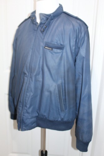 Giacca Cafe Racer Vintage Solo Membri IMBOTTITA Blu Calda Uomo Taglia 1X - Foto 6 di 8