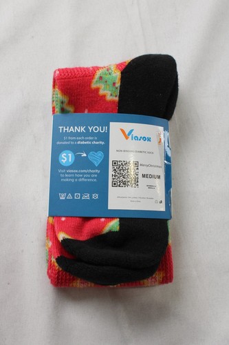 Viasox Unisex Diabetic Non-Binding Socks Assorted Colors/Sizes/Styles/Thickness - Picture 120 of 135