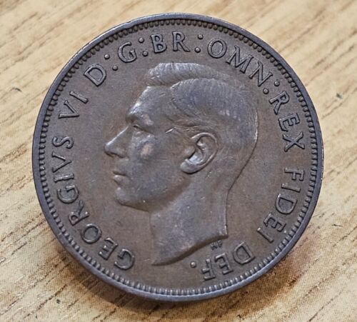 1950 George VI Penny - Picture 1 of 2