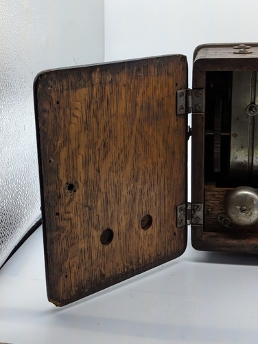 Antique Wooden Electric Type Wooden Telephone Ringer Box AC Works Good Mesco - Picture 2 of 16