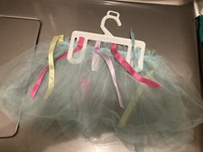 Toddler Tutu, S, Blue wirh Multi Colored Ribbons
