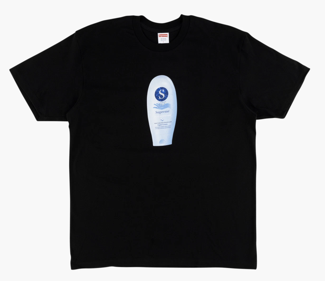New Supreme Super Cream Tee T Shirt Top Black Fall Winter 2019 FW19 Size L