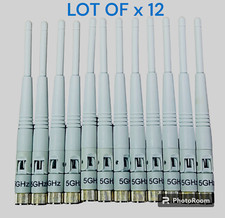 NEW - 12 pcs 8" White WIFI 5dBi High-Gain 360  RP-SMA Male 5GHz Antennas