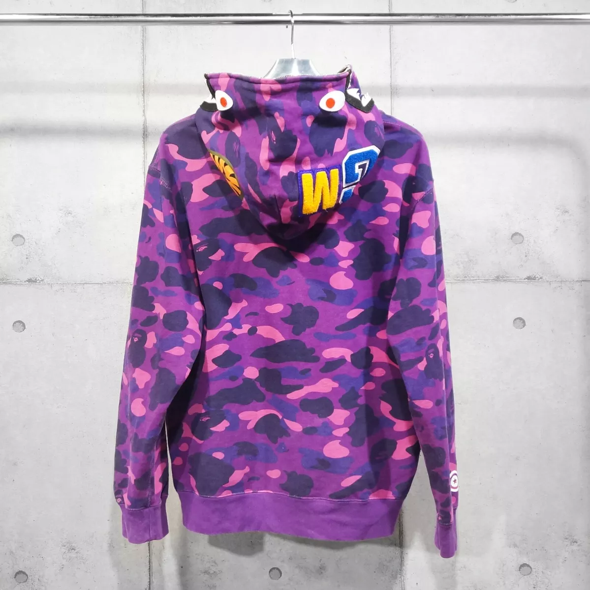 Morse kode Piping genopretning BAPE A BATHING APE PURPLE COLOR CAMO SHARK FULL ZIP HOODIE W/ MINOR DEFECT  | eBay