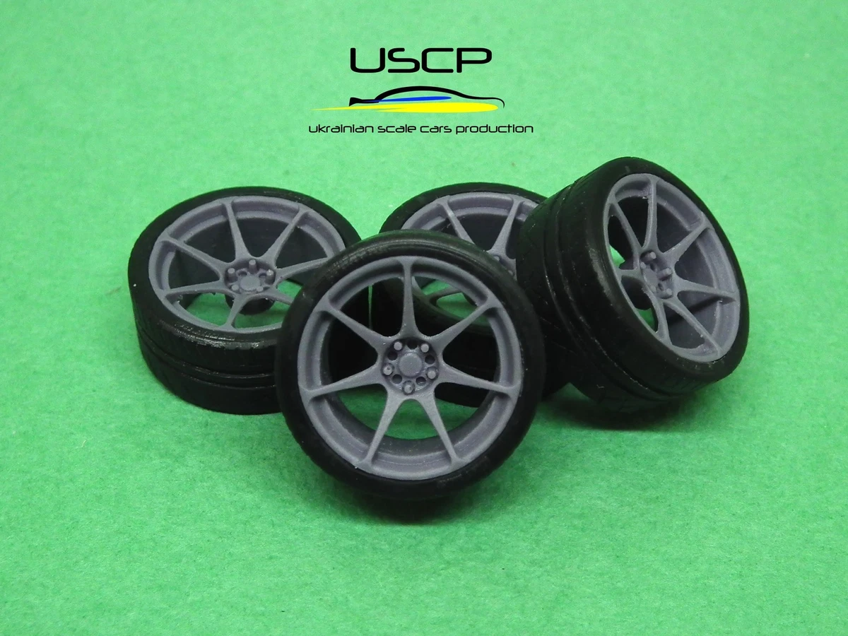 1/24 wheels 18 inch CST Hyper Zero with tires for Tamiya Aoshima
