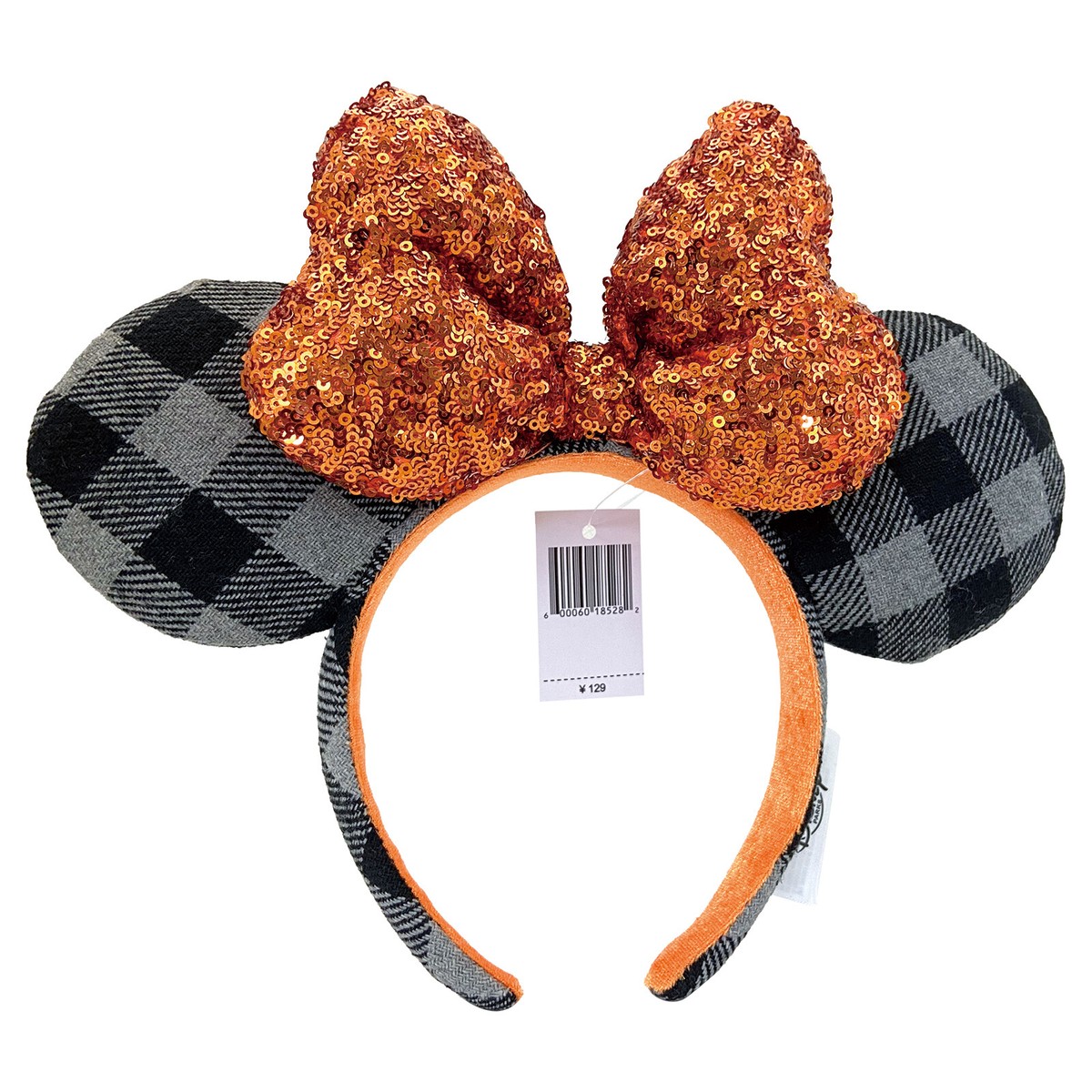 DisneyParks Gold Gray Minnie Mouse Bow Sequins Ears Headband  display picture 2