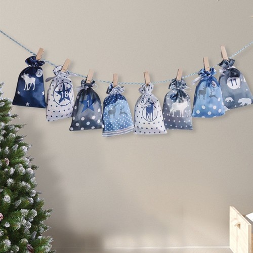 24 Days Countdown 24 Arrival Calendar Hanging Bag Party Home Decor - Picture 6 of 18