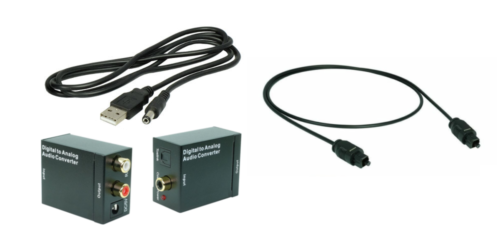 Digital zu Analog Audio Konverter + 1,5m Toslink + USB-Kabel bis 192 KHz  DA-V3 - Afbeelding 1 van 3