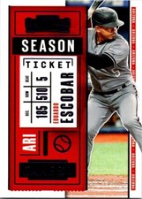2020 Panini Contenders #65 Eduardo Escobar Draft Ticket Purple #/99