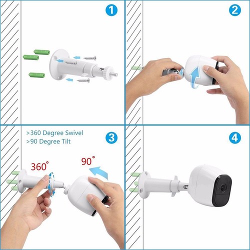 Wall Mount Bracket For Arlo Pro / Arlo Pro 2 / Arlo Ultra / Eufy Cam 2C Camera - Picture 7 of 14