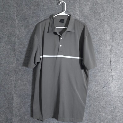 Dunning Golf Polo Shirt Mens Performance Athletic Casual XXL Gray Sport Solid