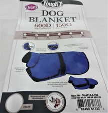 Waterproof Dog Blanket 600D Royal Blue Winter Coat Jacket Tough1 Clothes Deluxe