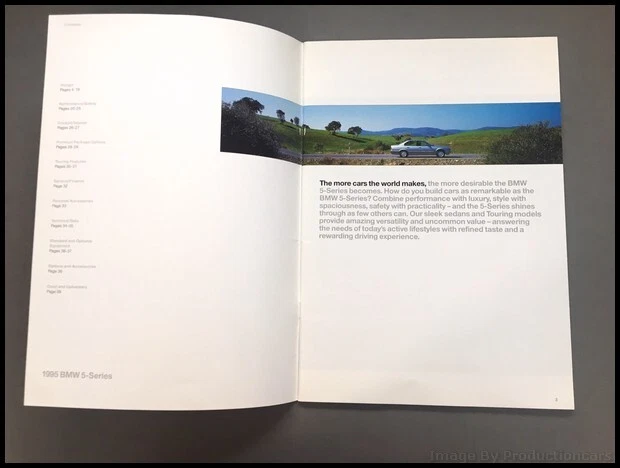 1995 BMW 525i 530i 540i 40-page Vintage Car Brochure Catalog - Touring - Image 2 of 4