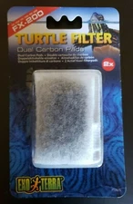 Exo Terra Turtle Filter Dual Carbon Pads 2pk New
