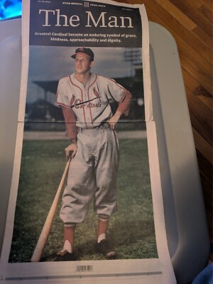 1-20-13 St. Louis Post Dispatch Cardinals Stan The Man Musial Newspaper