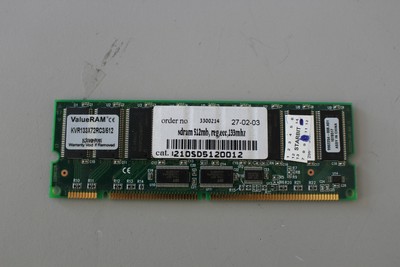 Kingston 512mo 168pin dimm sdram pc133 ecc reg cl3 (740617050660)