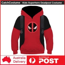 Kids Deadpool Wade Winston Wilson Cosplay Hoodie Pullover Boys Hooded Sweatshirt