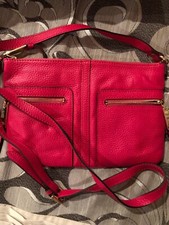 Tommy Hilfiger Raspberry T - Group Pebble Crossbody Bag Hot Pink Fuchsia