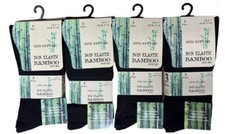 Women Bamboo Socks Anti Bacterial Super Soft 3 Pairs Breathable UK Size 4-7