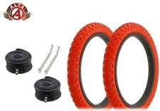 ALTA BICYCLE WIRE BEAD 16x 2.125 RED COMP III BMX TREAD HEAVYDUTY TUBES & LEVERS