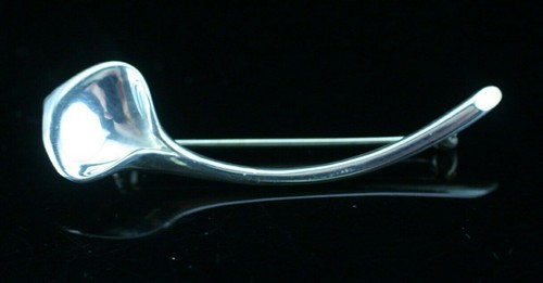 Tiffany Designer ANGELA CUMMINGS Sterling Silber Blatt Brosche Anstecknadel