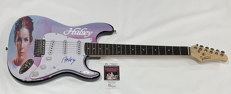 HALSEY SIGNED CUSTOM ELECTRIC GUITAR MANIC RARE JSA COA