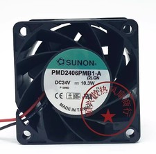SUNON PMD2406PMB1-A 6038 DC24V 10.3W 6CM 2-Wire Cooling Fan