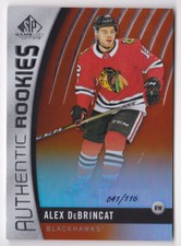 17-18 SP Game Used Alex DeBrincat /116 Rookie ORANGE RAINBOW Blackhawks 2017