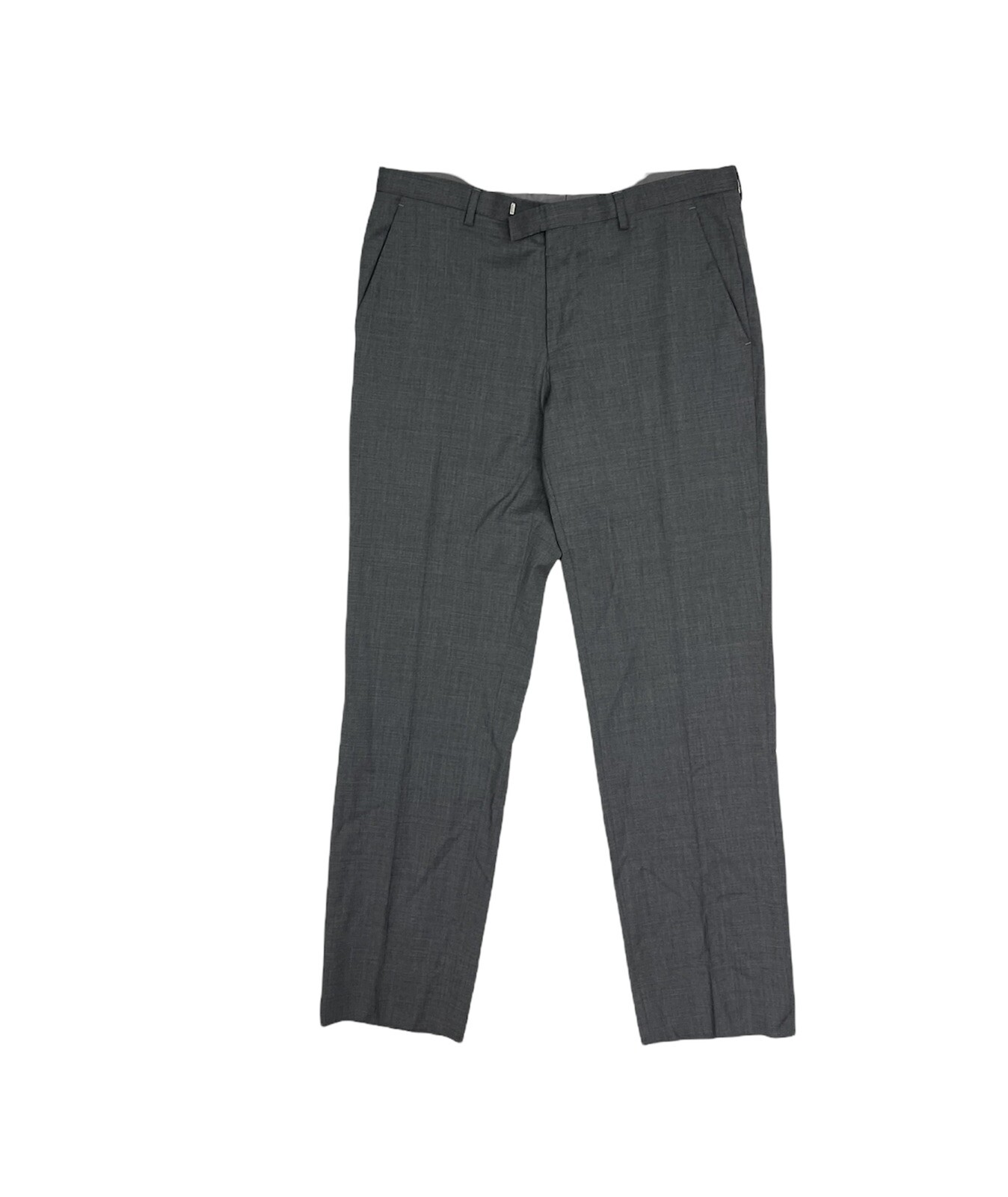 Hugo Boss Men’s Size 33R Solid Gray Wool Career Dress Pants