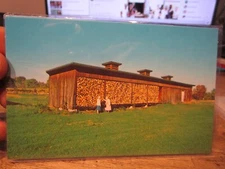 N5 NEW HAMPSHIRE Old Postcard Canterbury Shaker Village Winter Supply of Wood