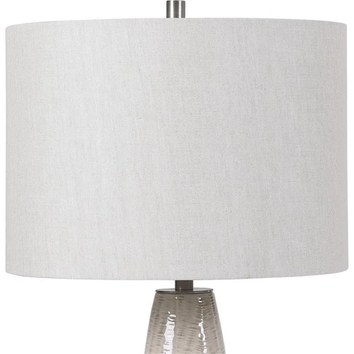 Uttermost Delgado Traditional Ceramic and Iron Table Lamp in Light Gray/White - Picture 4 of 8