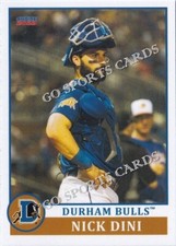 2023 Durham Bulls Nick Dini RC Rookie Tampa Bay Rays Minor League