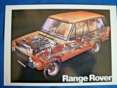 VINTAGE WERBEGALERIE - POSTKARTE - RANGE ROVER INNENAUSSTATTUNG - VRA31PC