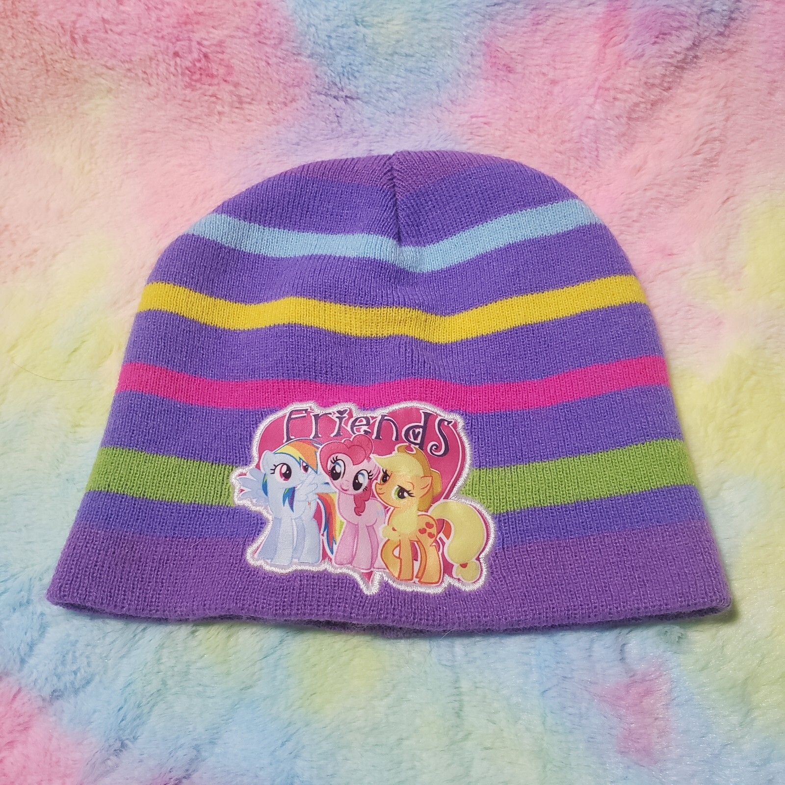 Cappello invernale My Little Pony Friends taglia unica viola a righe