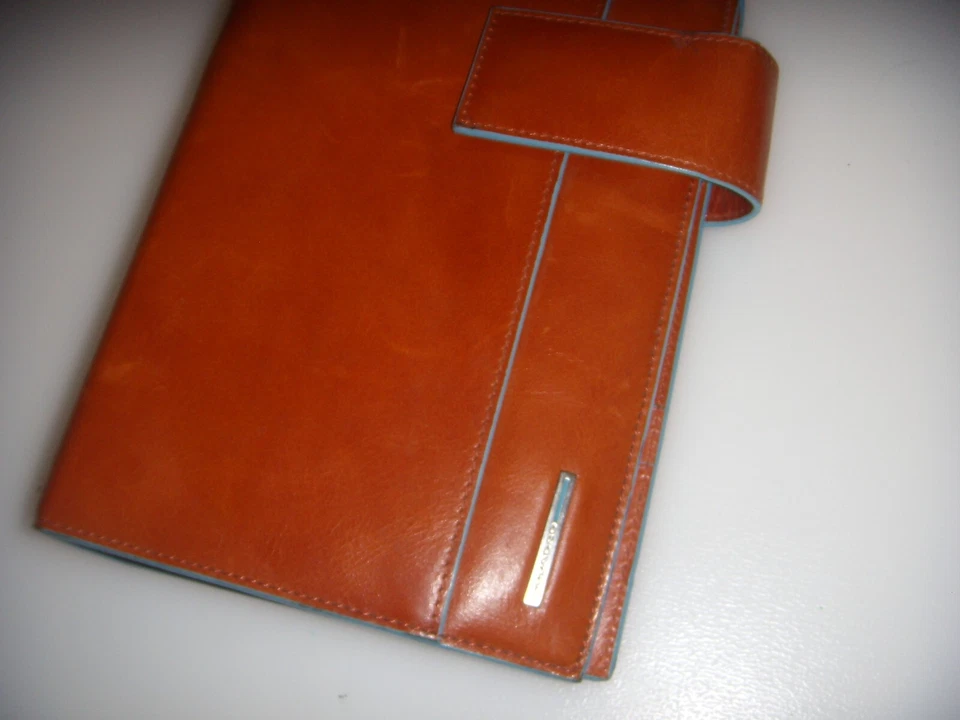 PIQUADRO AGENDA VERA PELLE MARRONE ORIGINALE ORGANIZER OCCASIONE REGALO - Imagen 2 de 4