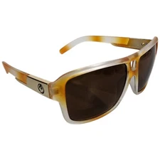 Dragon Jam Sunglasses Polarized Orange Clear Gold Bronze Lens Outdoor (Flaw)