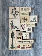 Lot Holly Pond Hill Rubber Stamps Variety RARE HTF 14 X Holly Pond 1 X Boyds