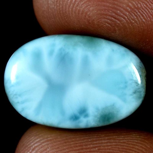 16.20Cts. Larimar ( Pectolite) Oval Cabochon Natural Gemstones 14x. 20x. 05mm - Picture 2 of 3