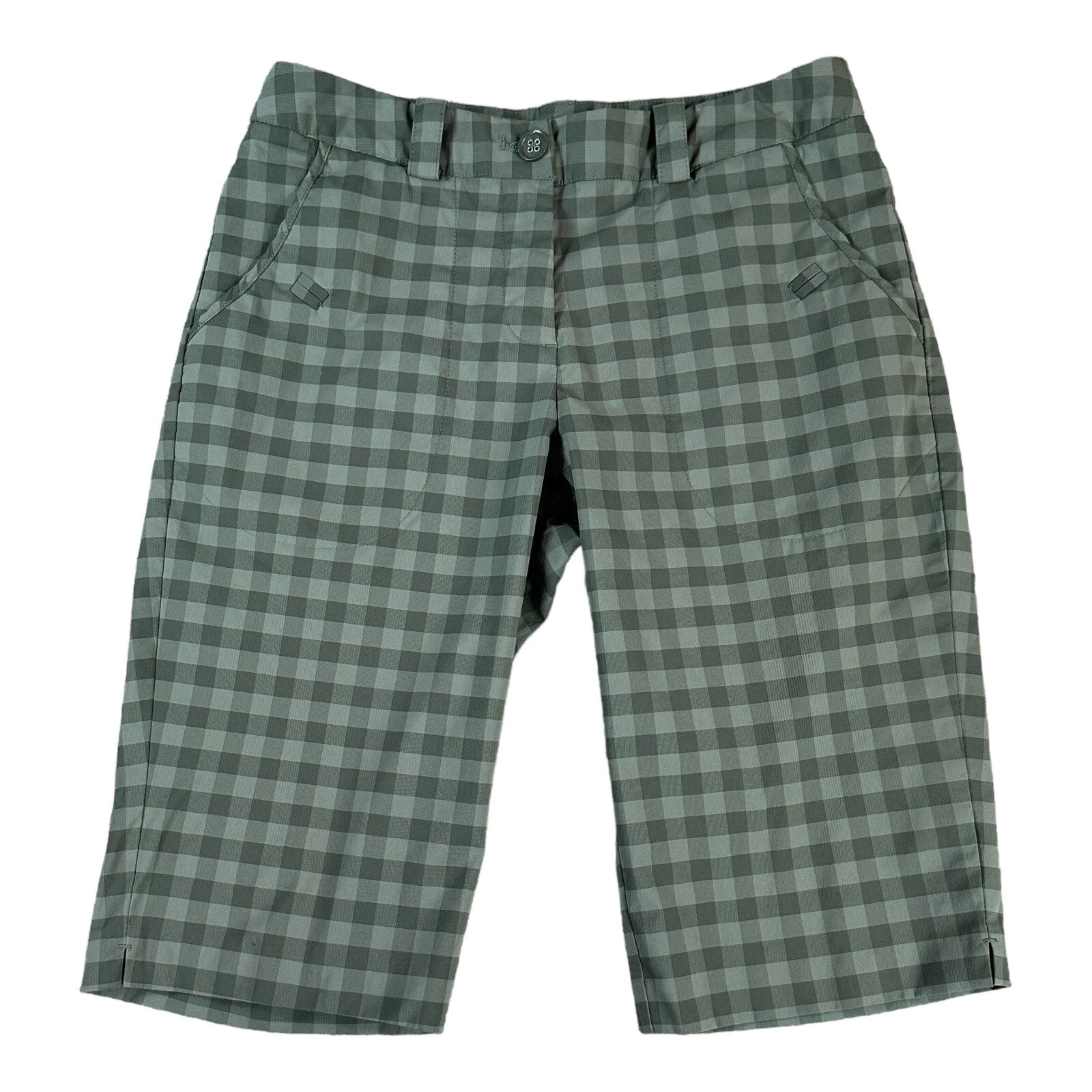 Pantaloncini Nike da uomo piccoli verdi a quadretti golf tour prestazioni dri fit poliestere