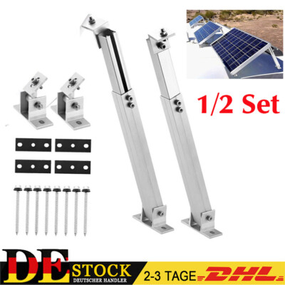 2 Stück Solarpanel Halterung Faltbar - Verstellbarer Ständer Für Camping & Outdoor