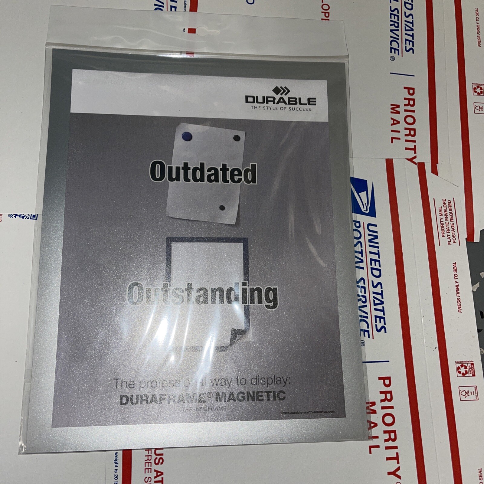 Durable DURAFRAME Sign Holder Infoframe 8 1/2"x 11" Silver