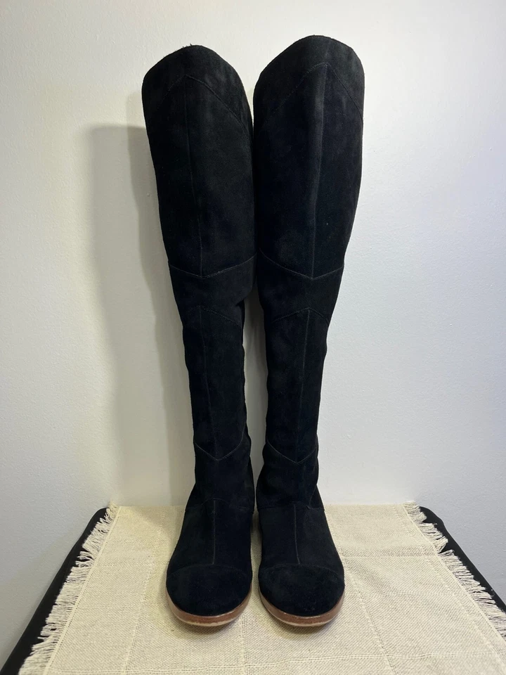 SOLE SOCIETY Women’s Black Suede Over-the-Knee Boots | TIFF Style | Size 9 Chiс - Image 3 of 4
