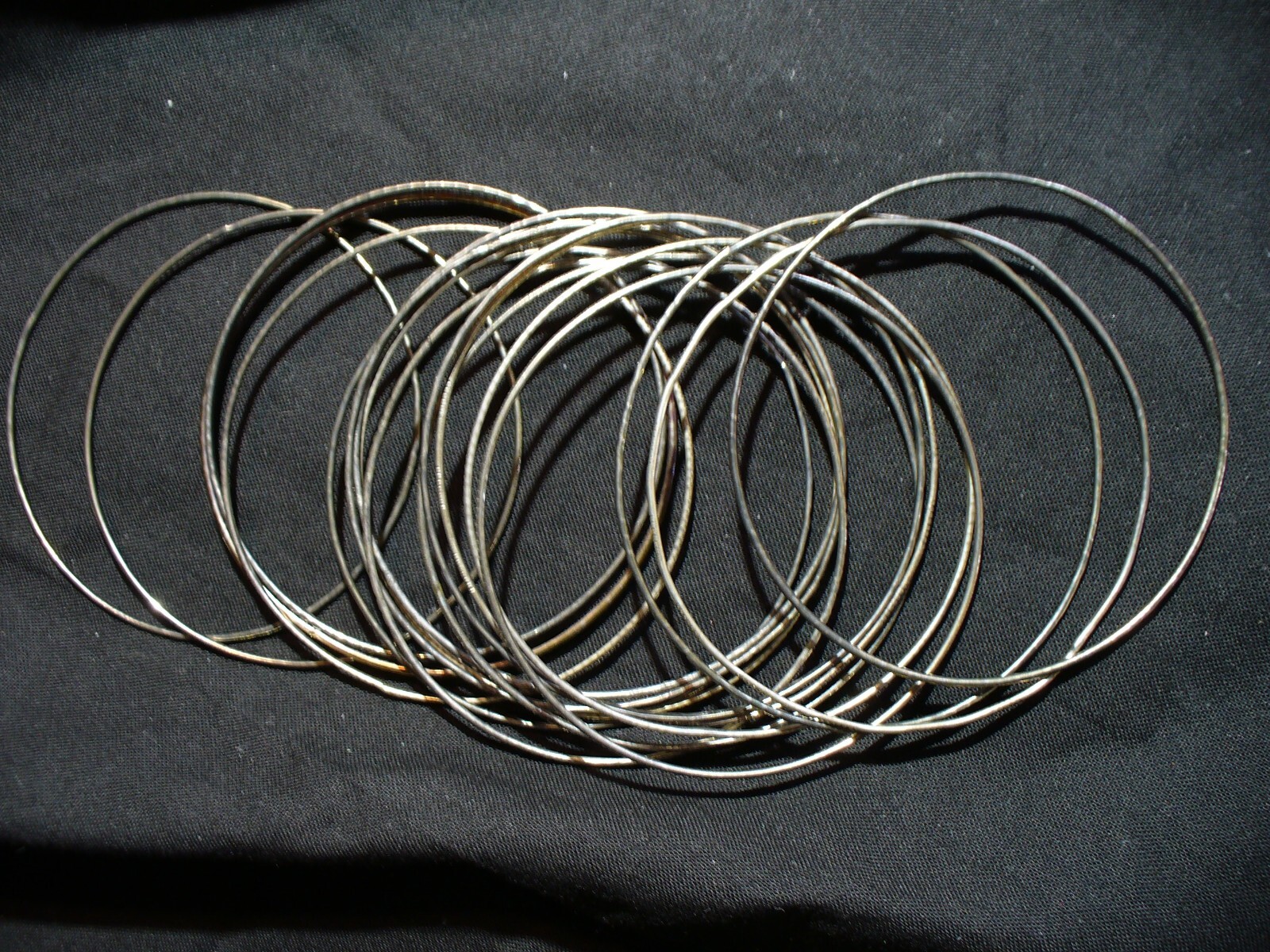 Nineteen Ring Delicate Silver Plated Bangle Brace… - image 7