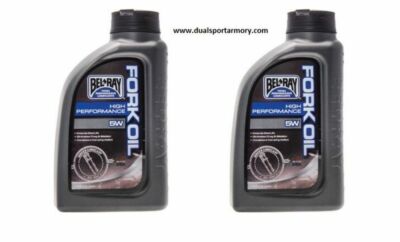 2ea Bel-Ray High Performance Fork Oil 5W 1 Liter-Dirt Bike, Motocross